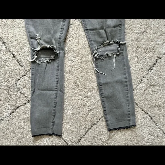 Pacsun ripped ankle denim gray jean - Picture 4 of 5